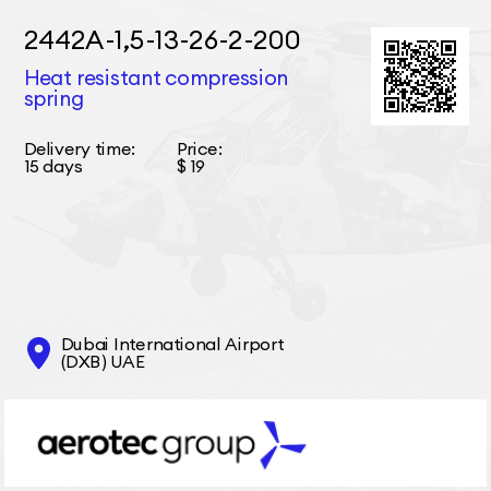 2442А-1,5-13-26-2-200 Heat resistant compression spring