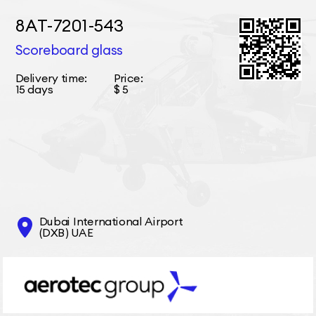 8АТ-7201-543 Scoreboard glass