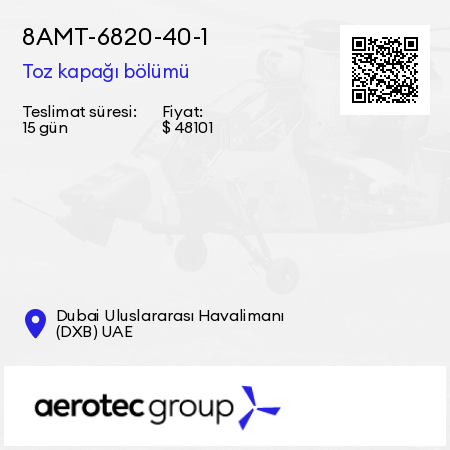 8АМТ-6820-40-1 Toz kapağı bölümü