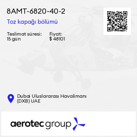 8АМТ-6820-40-2 Toz kapağı bölümü