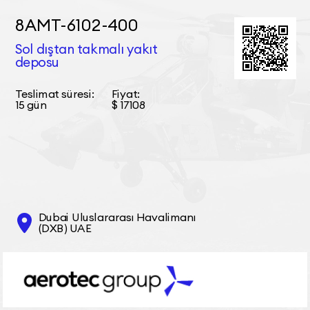 8АМТ-6102-400 Sol dıştan takmalı yakıt deposu