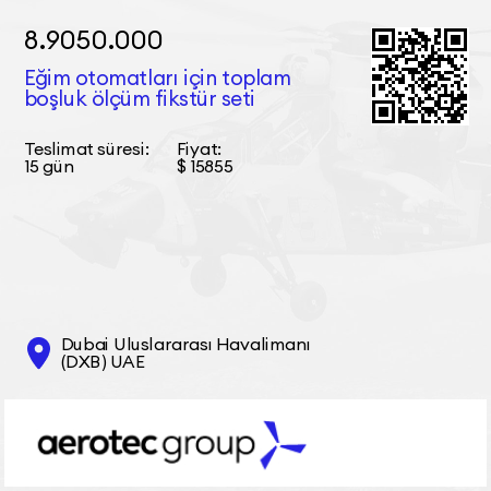 8.9050.000 Eğim otomatları için toplam boşluk ölçüm fikstür seti