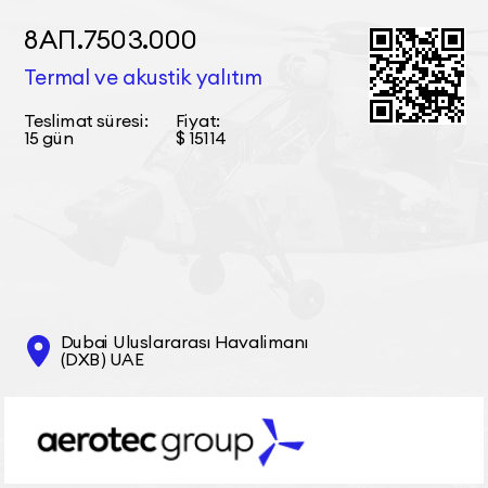 8АП.7503.000 Termal ve akustik yalıtım