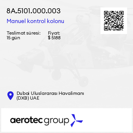 8А.5101.000.003 Manuel kontrol kolonu