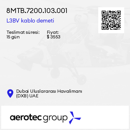 8МТВ.7200.103.001 L3BV kablo demeti