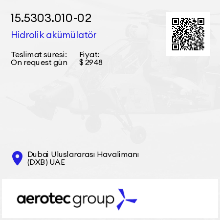 15.5303.010-02 Hidrolik akümülatör