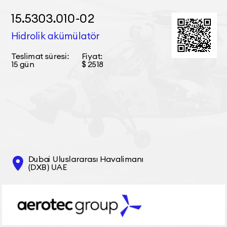 15.5303.010-02 Hidrolik akümülatör