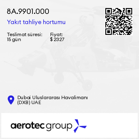 8А.9901.000 Yakıt tahliye hortumu