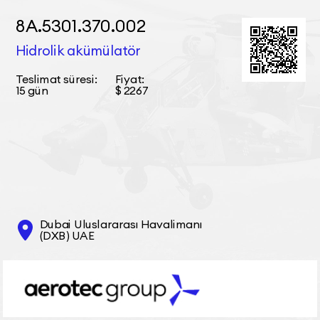 8А.5301.370.002 Hidrolik akümülatör