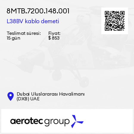 8МТВ.7200.148.001 L38BV kablo demeti