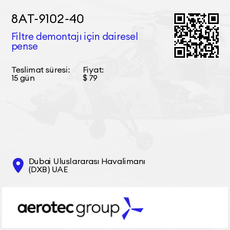 8АТ-9102-40 Filtre demontajı için dairesel pense