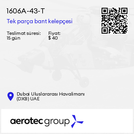 1606А-43-Т Tek parça bant kelepçesi