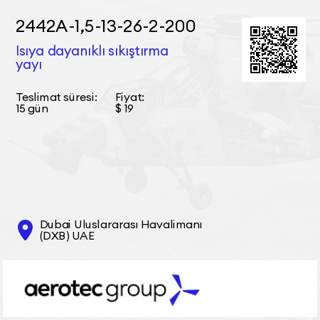 2442А-1,5-13-26-2-200 Isıya dayanıklı sıkıştırma yayı
