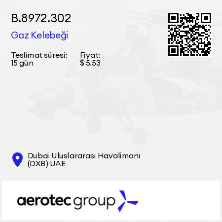 В.8972.302 Gaz Kelebeği