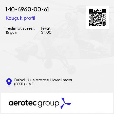 140-6960-00-61 Kauçuk profil