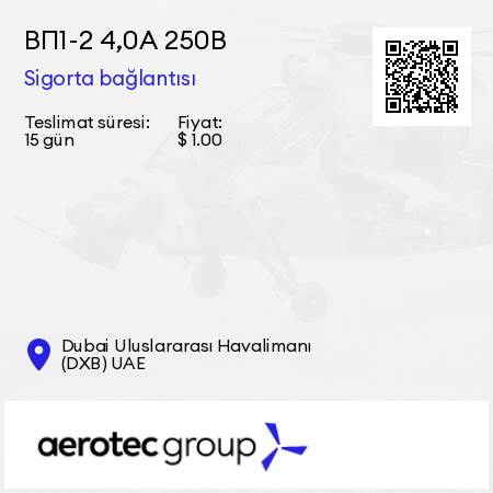 ВП1-2 4,0А 250В Sigorta bağlantısı